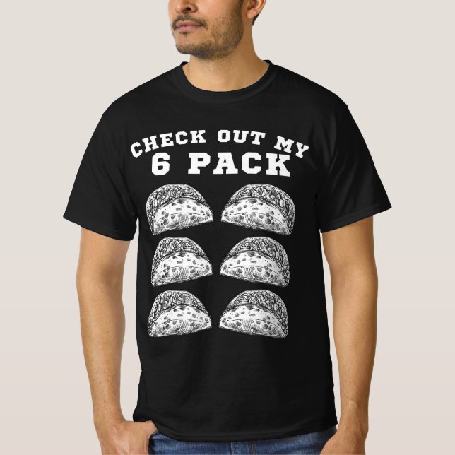 Camiseta 6 Pack Fitness Taco Funny Gym Mexicano - Taco Love (Anverso)