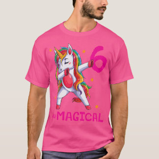 Camiseta 6 y chicas mágicas 6º cumpleaños unicornio 6 años