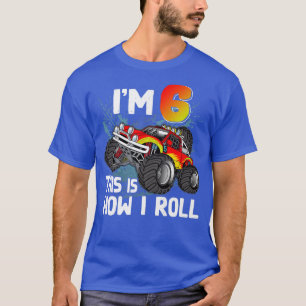 Camiseta 6 Year Old Monster Truck 6th Birthday Boy Monster