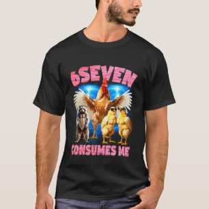 Camiseta 6Seven Me Consume Meme Absurdo Pollo Mapache Boo