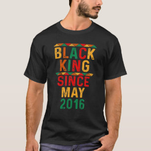 Camiseta 6Th Birthday 6 Years Black King Since May 2016