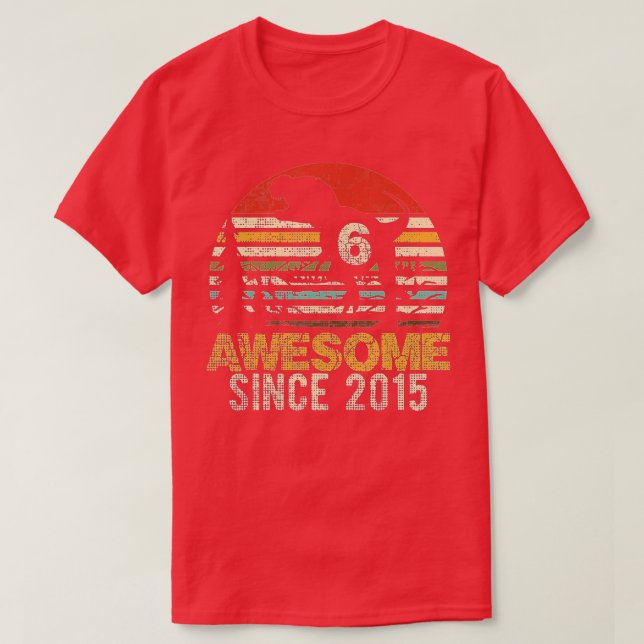 Camiseta 6th Birthday Dinosaur 6 Year Old Boy Kids Awesome  (Diseño del anverso)