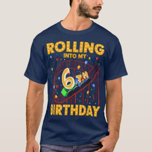 Camiseta 6th Birthday Rollercoaster Amusement Park Boys Gir