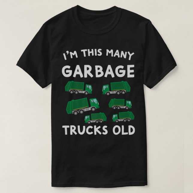 Camiseta 6th Garbage Truck Birthday Party Garbage Truck Lov (Diseño del anverso)