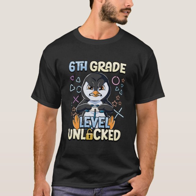 Camiseta 6Th Grade Level Unlocked (Anverso)
