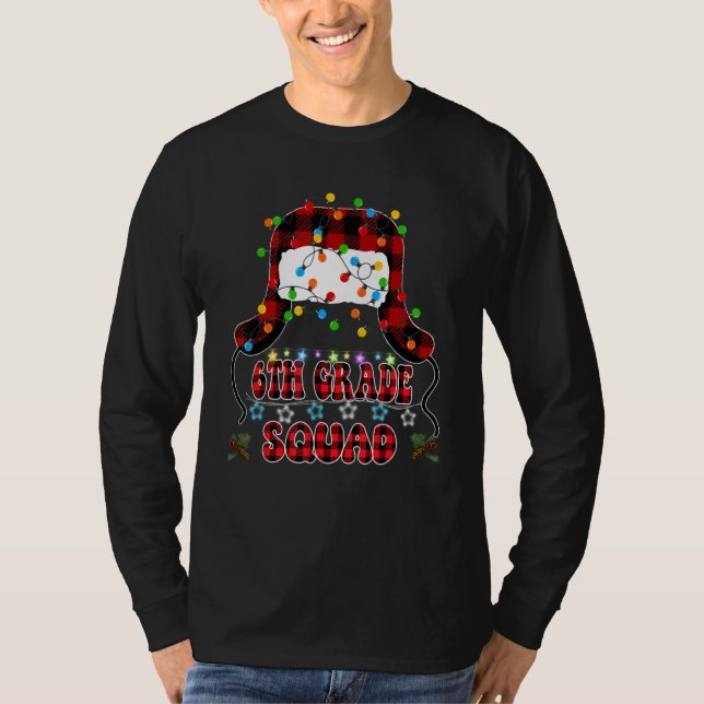 Camiseta 6th Sixth Grade Squad Christmas Vacation Ugly Chri (Anverso)