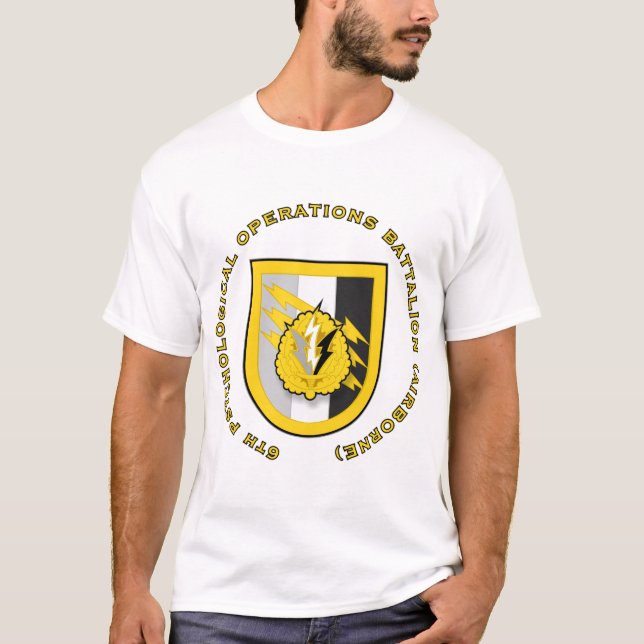 Camiseta 6to Bn de PsyOps - aerotransportados (Anverso)