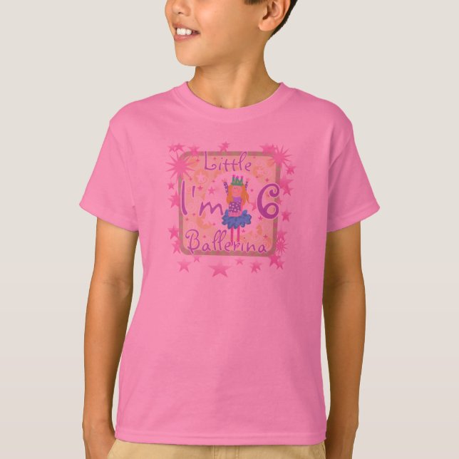 Camiseta 6to cumpleaños de la bailarina (Anverso)
