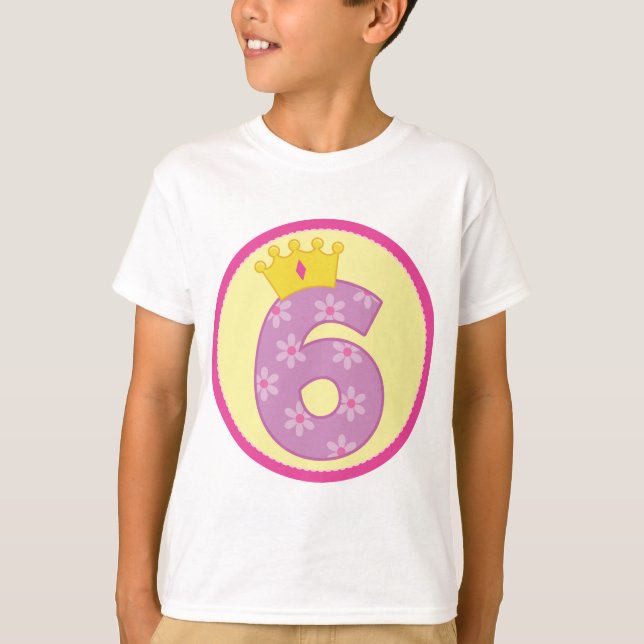 Camiseta 6to cumpleaños de los chicas (Anverso)