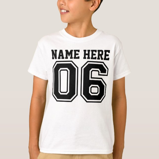 Camiseta 6to Cumpleaños (el nombre del niño adaptable) (Anverso)