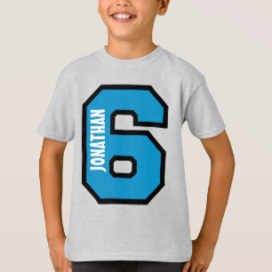 Camiseta 6to El muchacho del cumpleaños se divierte númer