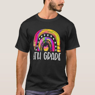 Camiseta 6to Grado Leopardo Arcoíris Tie Dye Profesor Regre