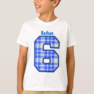 Camiseta 6to Nombre grande V03A del número del modelo de l