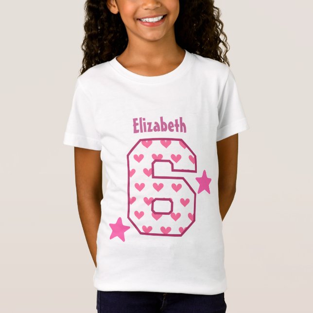 Camiseta 6to Personalizado de seis años V07C de los (Anverso)