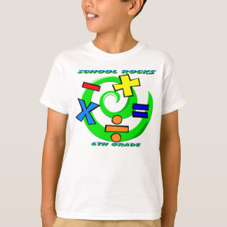 Camiseta 6to Rocas del grado - símbolos de la matemáticas