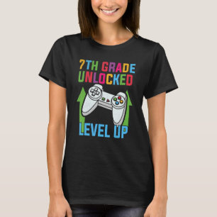 Camiseta 7º Grado Desbloqueado Nivel Arriba Retro Video Gam