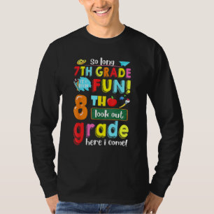 Camiseta 7º grado ha sido divertido 8º grado aquí voy de vu