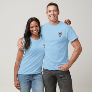 Camiseta [700] Cráneo humano plateado
