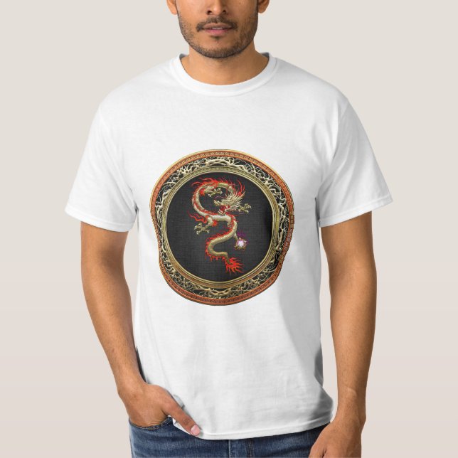 Camiseta [700] Dragón chino de oro Fucanglong (Anverso)