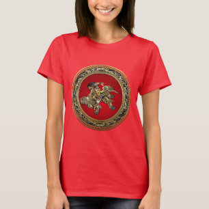 Camiseta [700] Hokusai - Shoki Riding Shishi Lion