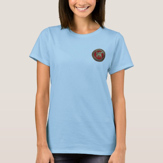 Camiseta [700] León alado asirio - Lámparas de oro (Anverso)