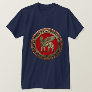 Camiseta [700] León con alas asirio - oro Lamassu