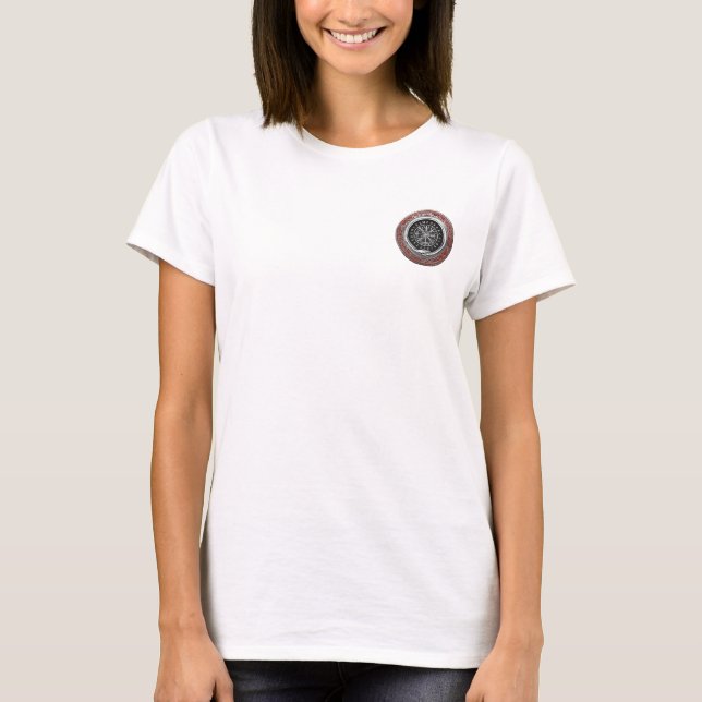 Camiseta [700] Vegvisir - Viking Silver Magic Runic Compass (Anverso)