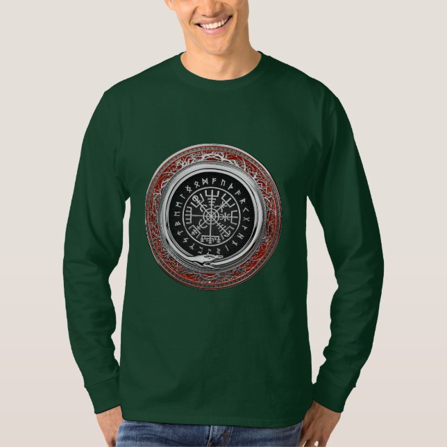 Camiseta [700] Vegvisir - Viking Silver Magic Runic Compass (Anverso)