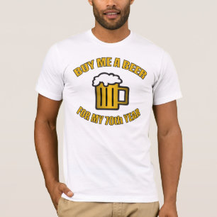Camiseta 70.ª Cerveza divertida de cumpleaños