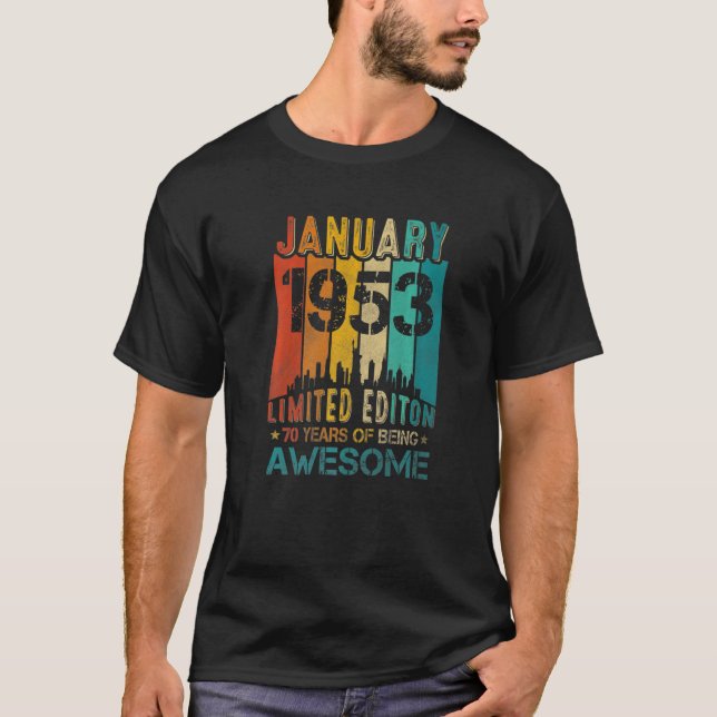 Camiseta 70.ª cosecha Enero 1953 Hombres de 70 años (Anverso)