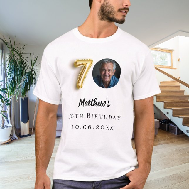 Camiseta 70.ª foto de oro de cumpleaños (Subido por el creador)