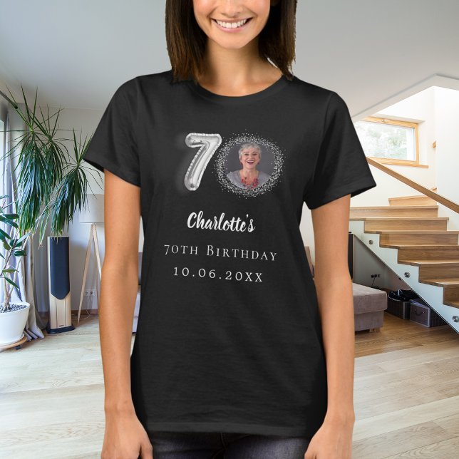 Camiseta 70.ª foto de plata negra (Subido por el creador)