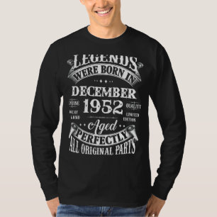 Camiseta 70.ª Leyenda De Cumpleaños Nacida En Diciembre De 