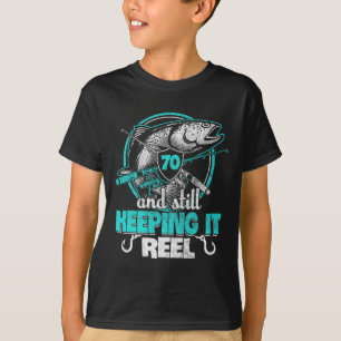 Camiseta 70.ª Pesca Funny Cumpleaños Pescador Camisas Keepi
