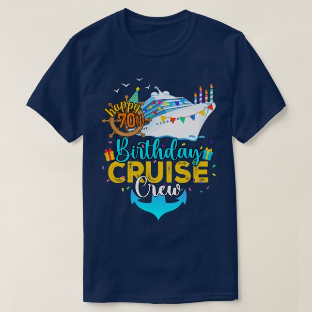 Camiseta 70.º Crucero de Cumpleaños (Diseño del anverso)
