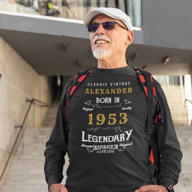 Camiseta 70.º cumpleaños 1953 Añadir nombre Leyenda de oro  (Subido por el creador)