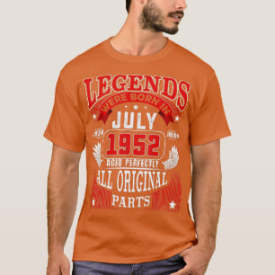 Camiseta 70.º Cumpleaños De Leyendas Nacidas En Julio De 19