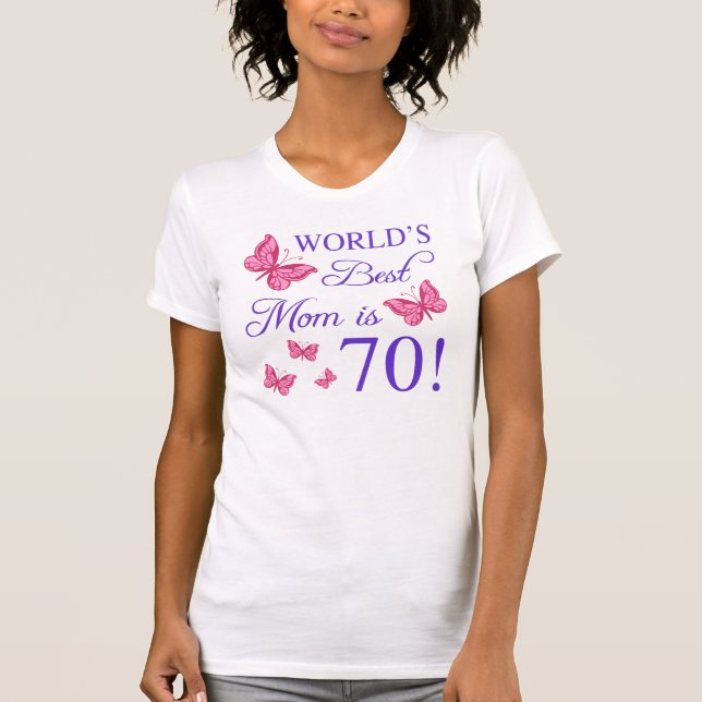 Camiseta 70.º Cumpleaños De Mamá (Anverso)