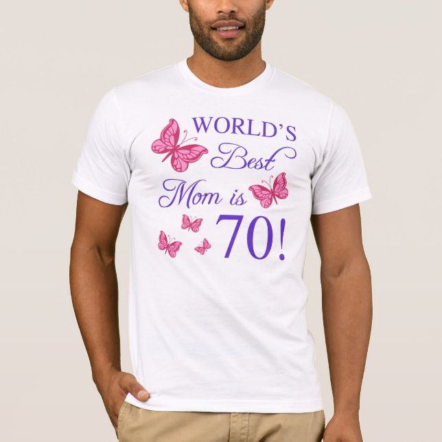 Camiseta 70.º Cumpleaños De Mamá (Anverso)
