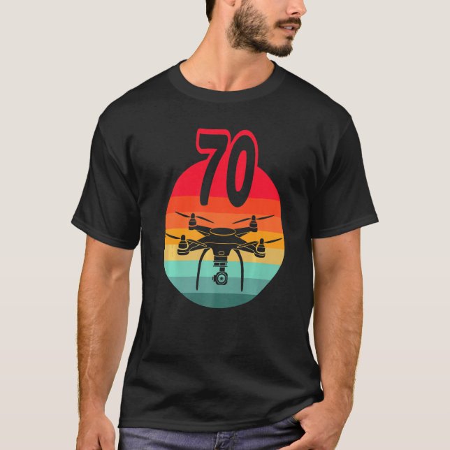 Camiseta 70.º Cumpleaños I Drones de control remoto retro c (Anverso)