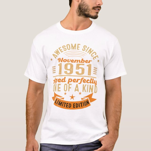 Camiseta 70.º Cumpleaños Para Los Hombres (Anverso)