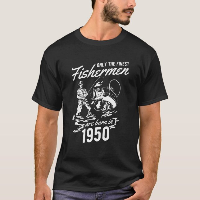 Camiseta 70.º Cumpleaños Pesca De 1950 (Anverso)