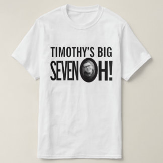 Camiseta 70.º cumpleaños siete oh foto de nombre personaliz