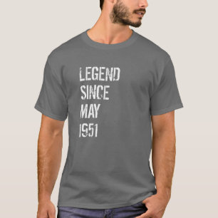 Camiseta 70.º Nacimiento De Mujeres Mayo De 1951