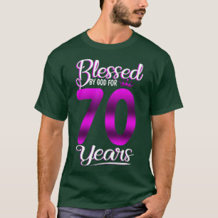Camiseta 70.º regalo de cumpleaños bendecido por Dios duran