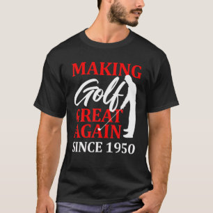 Camiseta 70.º Regalo Gracioso De Golf De Golf De 1950