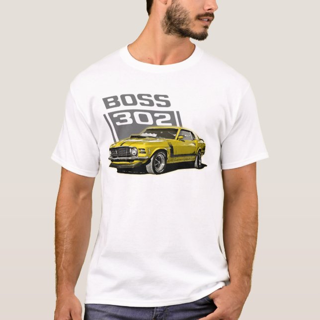 Camiseta 70 amarillo de Boss 302 (Anverso)
