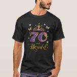 Camiseta 70 And Blessed 70 Years Old Birthday 70Th Birthday<br><div class="desc">70 and Blessed 70 Years Old Birthday 70th Birthday 70 and Blessed, 70 and fabulous, 70 years old women, 70th birthday for women, Chapter 70 birthday, cheers to 70 years, this queen makes 70 years look fabulous, 70 it's my birthday, it's my birthday 70 years, 70 years of being awesome....</div>