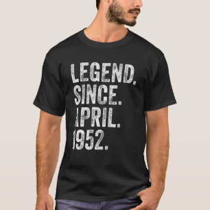 Camiseta 70 Aniversario De Abril Nacido 70 Años De Leyenda