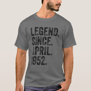 Camiseta 70 Aniversario De Abril Nacido 70 Años De Leyenda